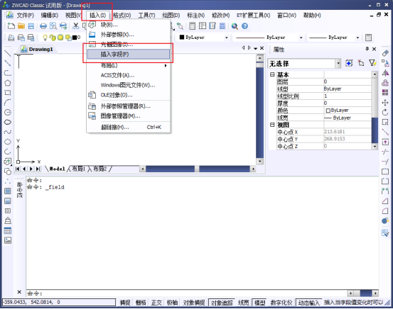 CAD中的字段