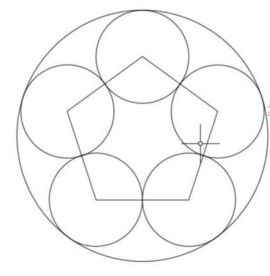 CAD如何標(biāo)注五邊形相切圓的半徑 CAD如何標(biāo)注五邊形相切圓的半徑