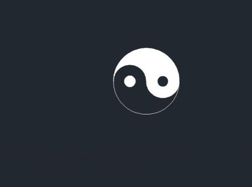 中望CAD怎么畫一個(gè)黑白太極圖形 中望CAD怎么畫一個(gè)黑白太極圖形